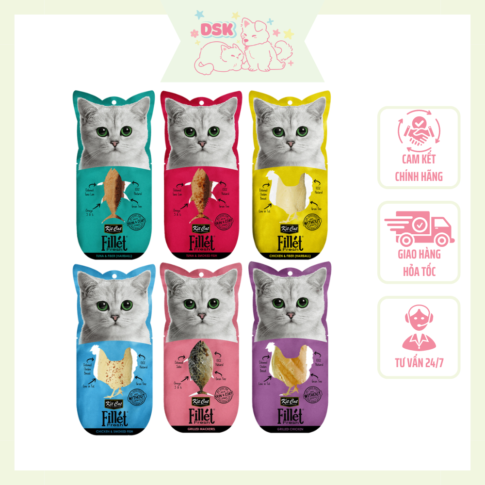Thịt Gà Phi Lê Cho Mèo Kit Cat Fillét - Gói 30gr | Shopee Việt Nam