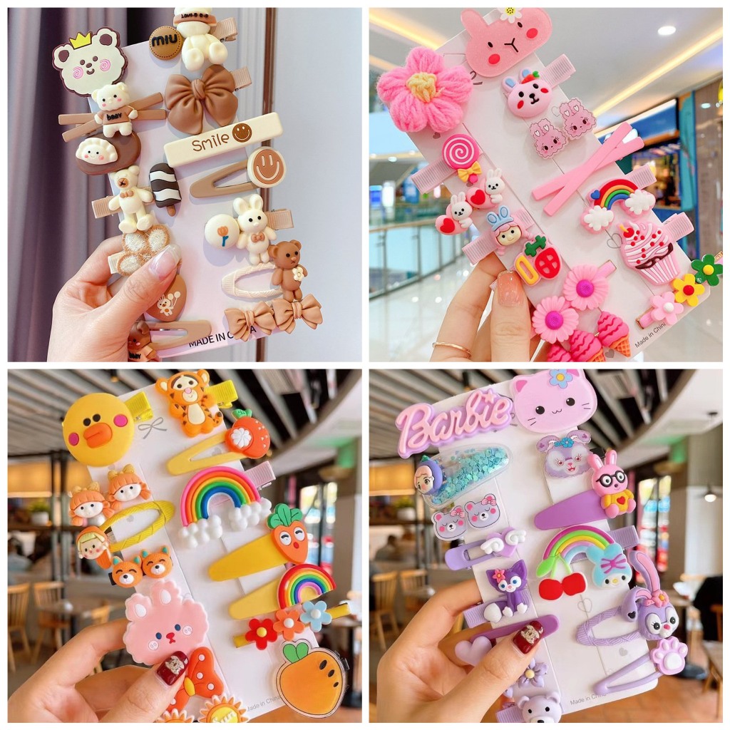 Set Kẹp Tóc Mái Cho Bé Gái, Kẹp Tóc Dễ Thương Cho Bé, Phụ Kiện Tóc - 1