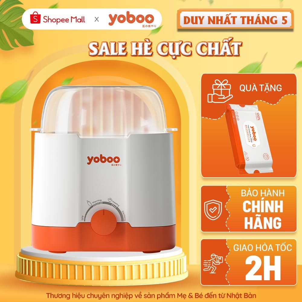 Ảnh Máy hâm sữa tiệt trùng, rả đông, giữ ấm Yoboo YB-0041 thiết kế 2 ngăn 3in1 làm nóng thức ăn - Hàng Chính Hãng 1