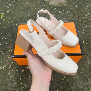 Giày nữ sandal slingback (CÓ SẴN) mũi vuông thời trang sang trọng thanh lịch mã V094