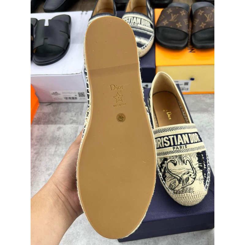 ⚡️[Hight Quality] Giày Slipon Cói C. D Patttern Jacquard -Điểm Nhấn Monogram Oblique Hạc Cao Cấp - QCCC Loại 1 Full Box