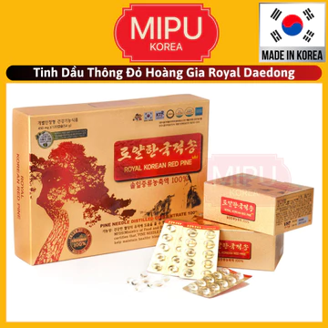 (Date 7/2027) Tinh Dầu Thông Đỏ Royal Chính Phủ Hàn Quốc hộp 120 viên