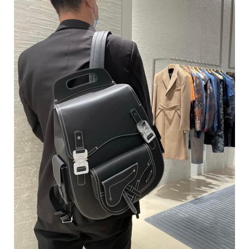 ⚡️[Hight Quality] Balo C. D Large Gallop Backpack Black - Điểm Nhấn Túi Phối Cúc Bấm Cao Cấp - Size Lớn Nam Nữ Loại 1