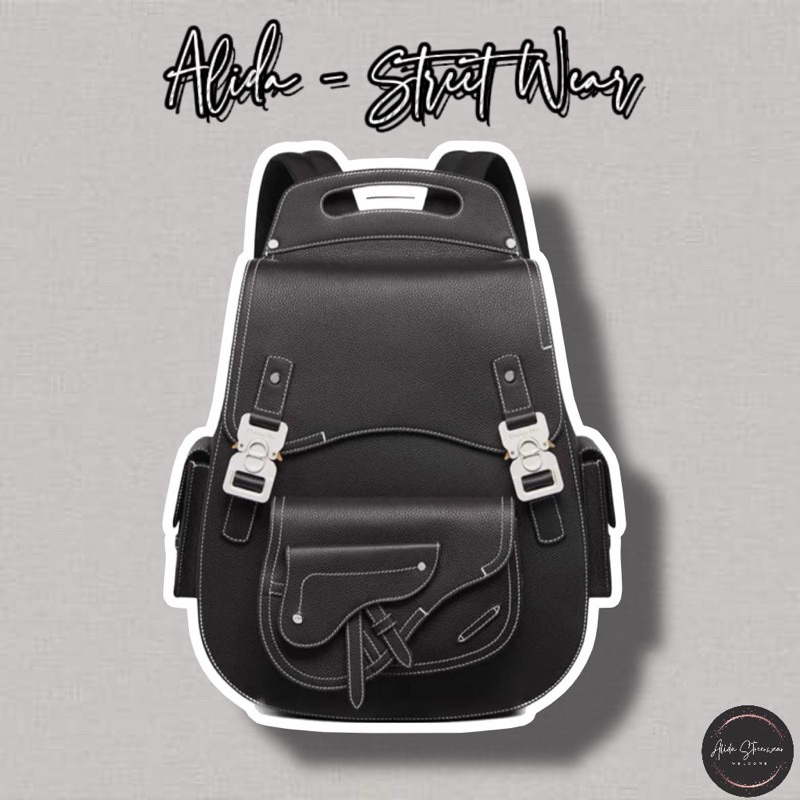 ⚡️[Hight Quality] Balo C. D Large Gallop Backpack Black - Điểm Nhấn Túi Phối Cúc Bấm Cao Cấp - Size Lớn Nam Nữ Loại 1