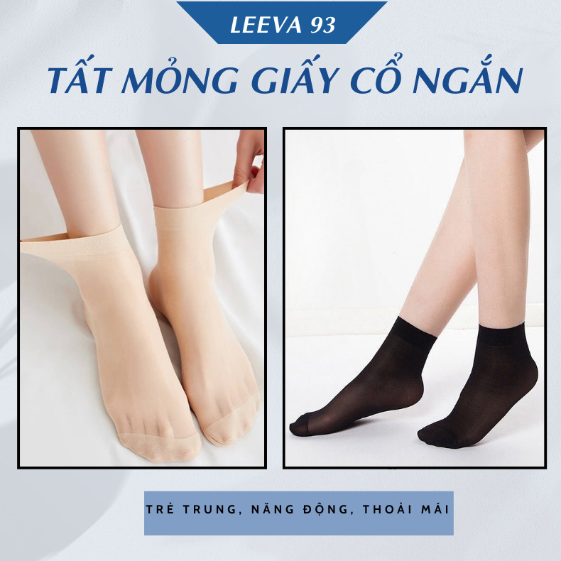 Combo 10 đôi tất giấy Hàn Quốc tất da chân siêu mỏng dai mềm mịn thoáng khi T03 - Leeva93
