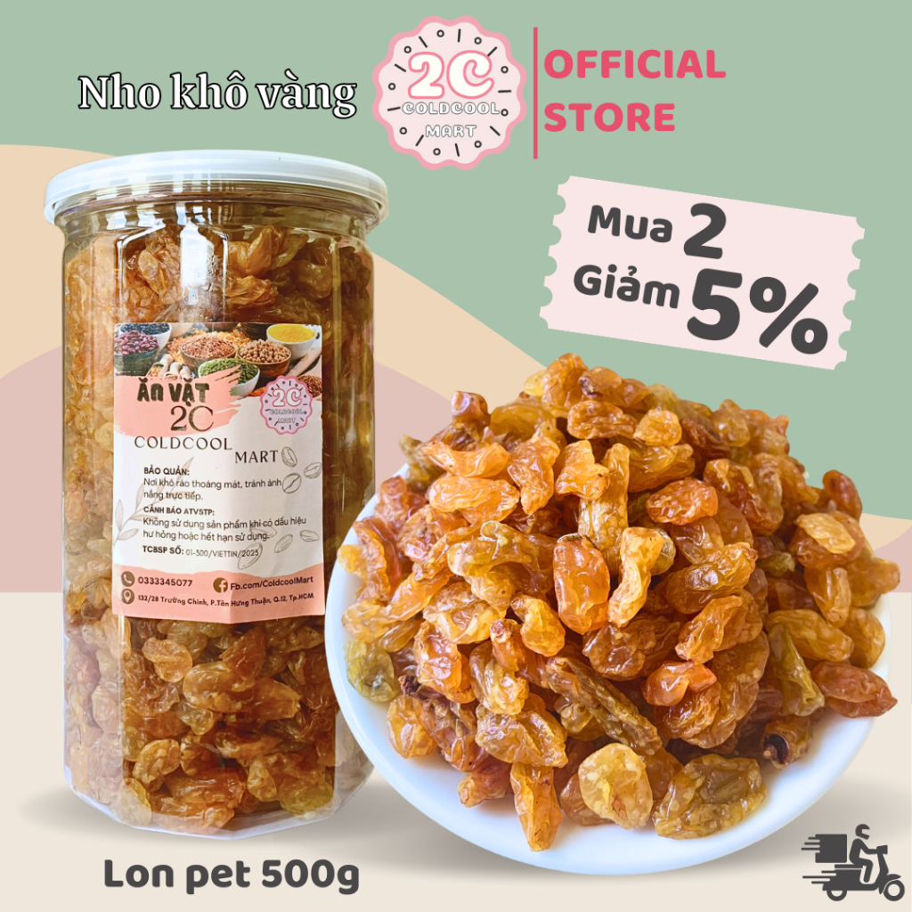 Nho Khô Vàng 500g 2C Mart | Shopee Việt Nam