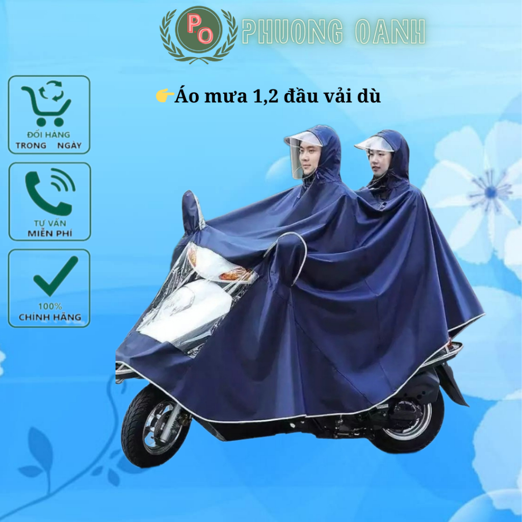 [Vải Dù] Áo mưa phản quang Loại 1,2 Đầu (Mũ) Chất Liệu Vải Dù chống ...