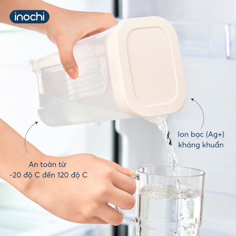 Bình đựng nước Kita Bold 1.4L chất liệu nhựa an toàn, có thể bỏ tủ lạnh