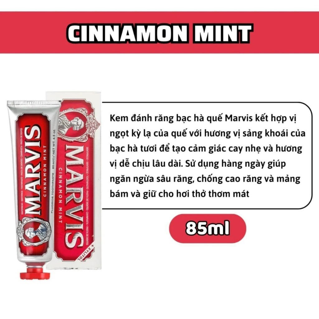 Kem Đánh Răng Marvis 85ml- 7 Hương Vị