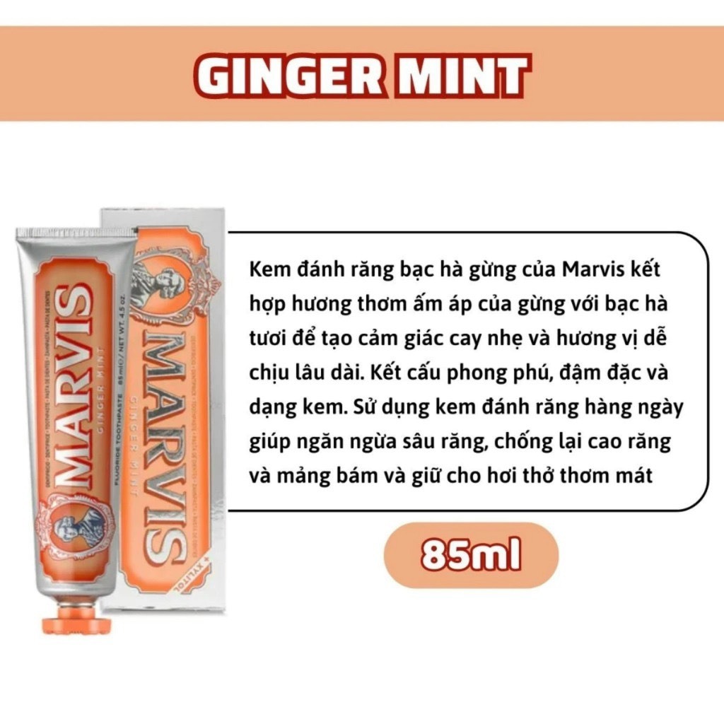 Kem Đánh Răng Marvis 85ml- 7 Hương Vị