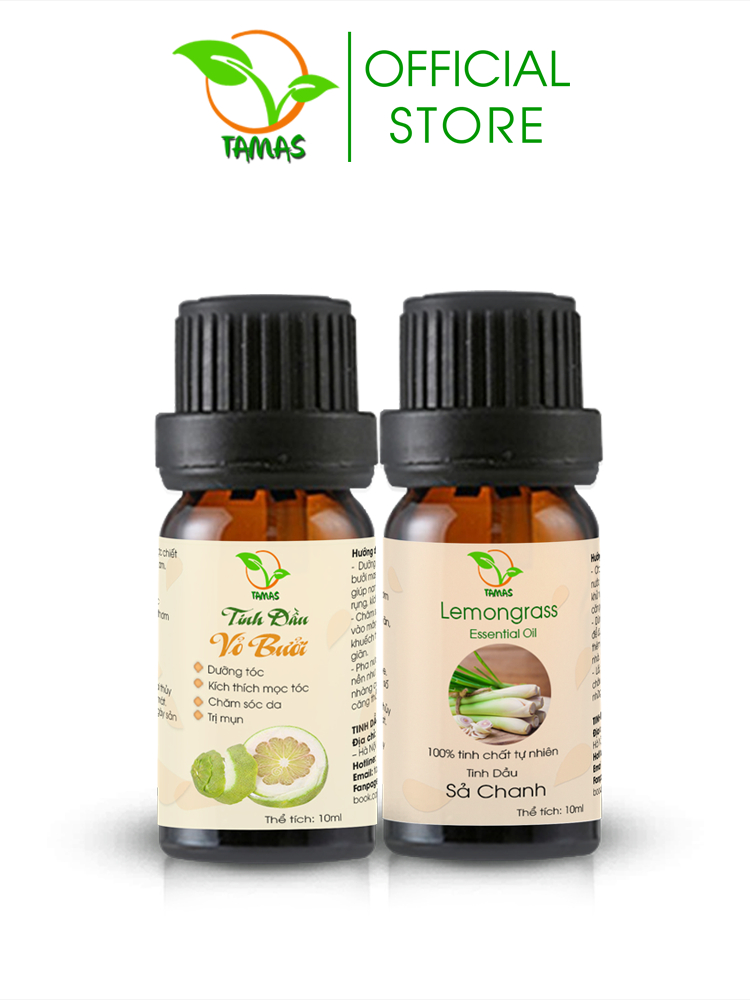 Ảnh COMBO 2 chai tinh dầu thiên nhiên nguyên chất 10ml- TAMAS, tinh dầu thơm phòng, thơm xe, thư giãn, xua đuổi côn trùng,.. 3