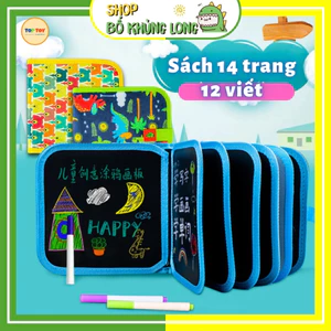 Bộ Sách Tập Vẽ Xóa Được 14 Trang 12 Bút Sách Vẽ Xóa Có Bút Dạ Viết Bảng Sách Tập Vẽ Cho Bé Đồ Chơi Bé Gái - BỐKHỦNGLONG