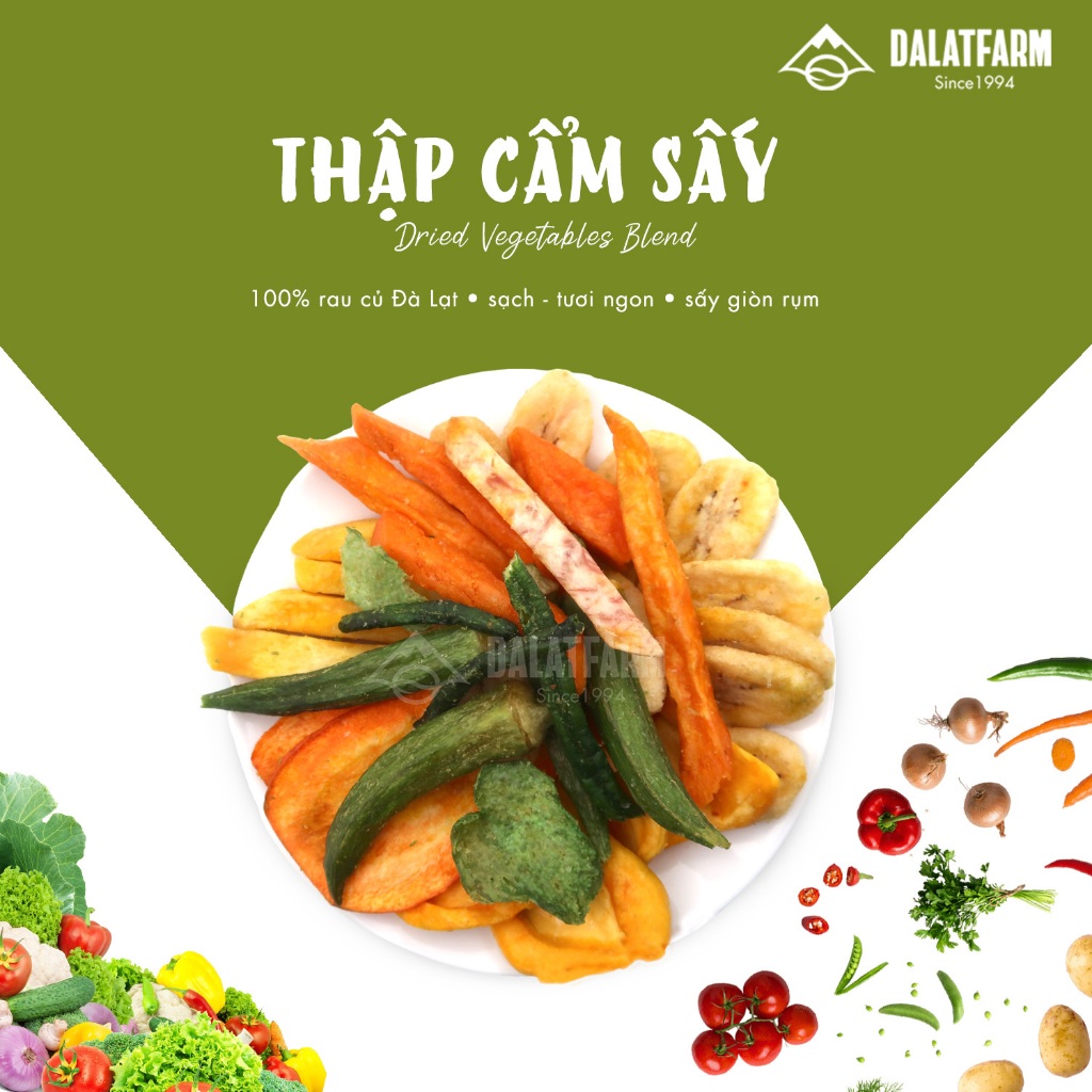 Ảnh Thập Cẩm Sấy Dalat Farm - Túi 250 g 1