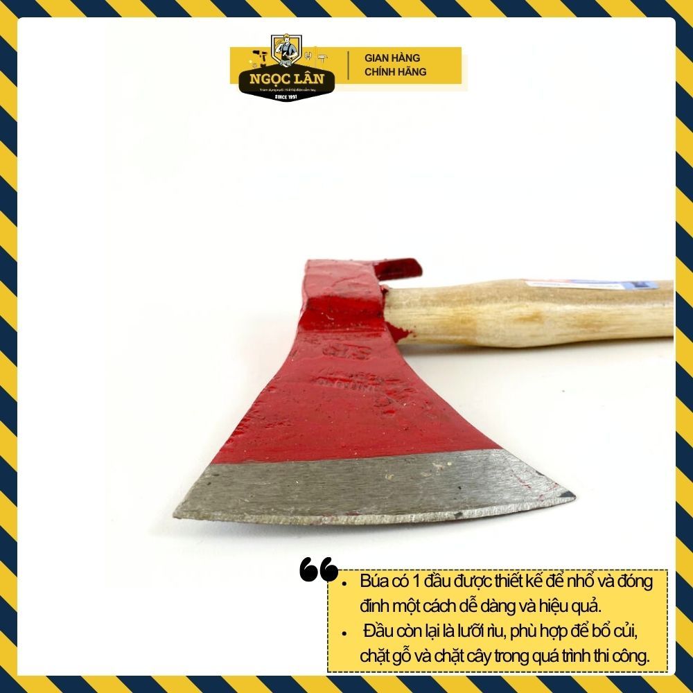 Rìu, búa đẽo 3 chức năng chặt, đóng đinh, nhổ đinh Sơn Tùng 35cm