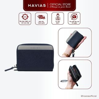 VERSA HAVIAS ví mini unisex thủ công da bò Saffiano Ý thật 100%