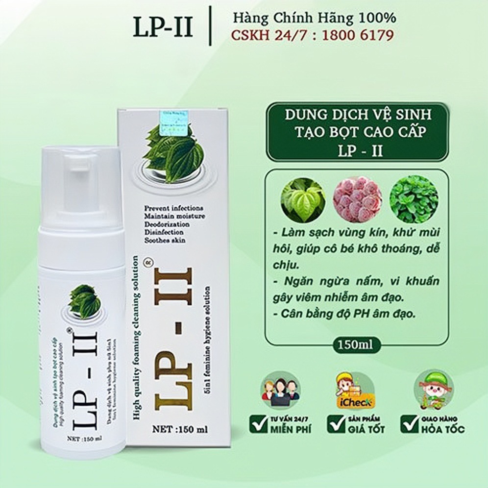 Dung Dịch Vệ Sinh Dạng Bọt LP Dùng Cho Cả Nam Và Nữ Gíup Làm Sạch Khử Mùi Hôi Ngăn Ngừa Nấm Ngứa Dùng Tốt Cho Bà Bầu