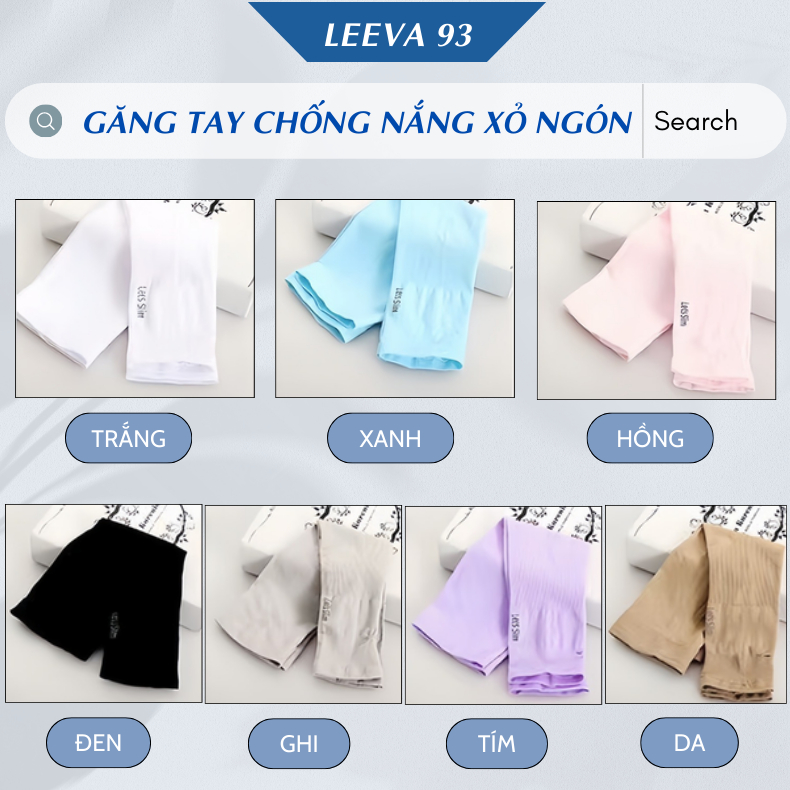 Combo 5 đôi găng Tay Chống Nắng Hàn Quốc Xỏ Ngón Let's Slim đủ màu Dày Dặn Ngăn Tia UV - PK01
