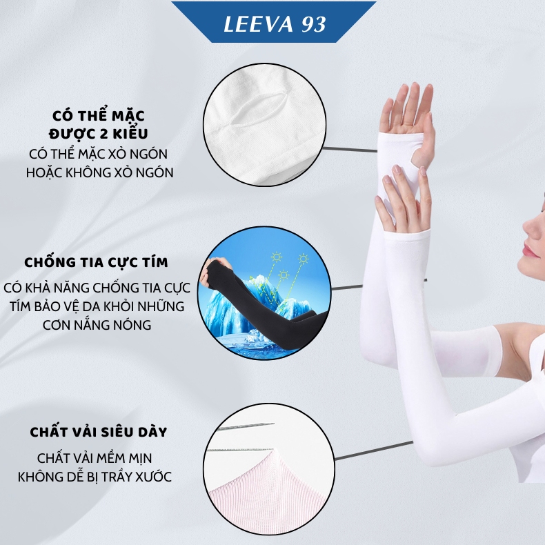Găng Tay Chống Nắng Loại Dày Dặn Xỏ Ngón Ngăn Tia UV PK02