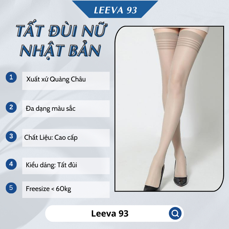 Tất đùi độ dày 15D trơn cao trên gối cực dai và đẹp QT08