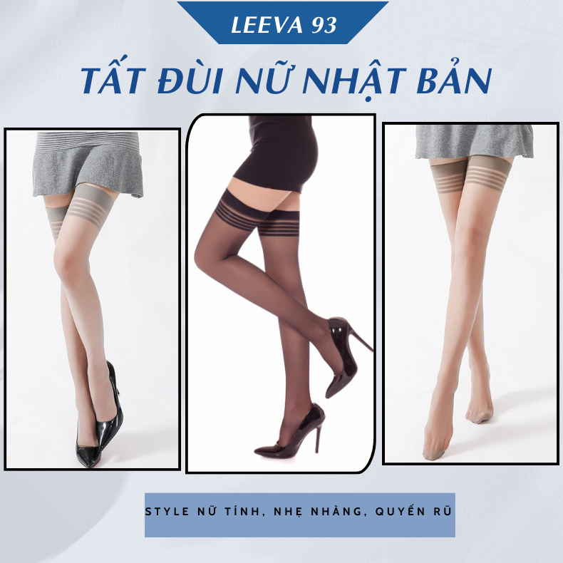 Tất đùi độ dày 15D trơn cao trên gối cực dai và đẹp QT08
