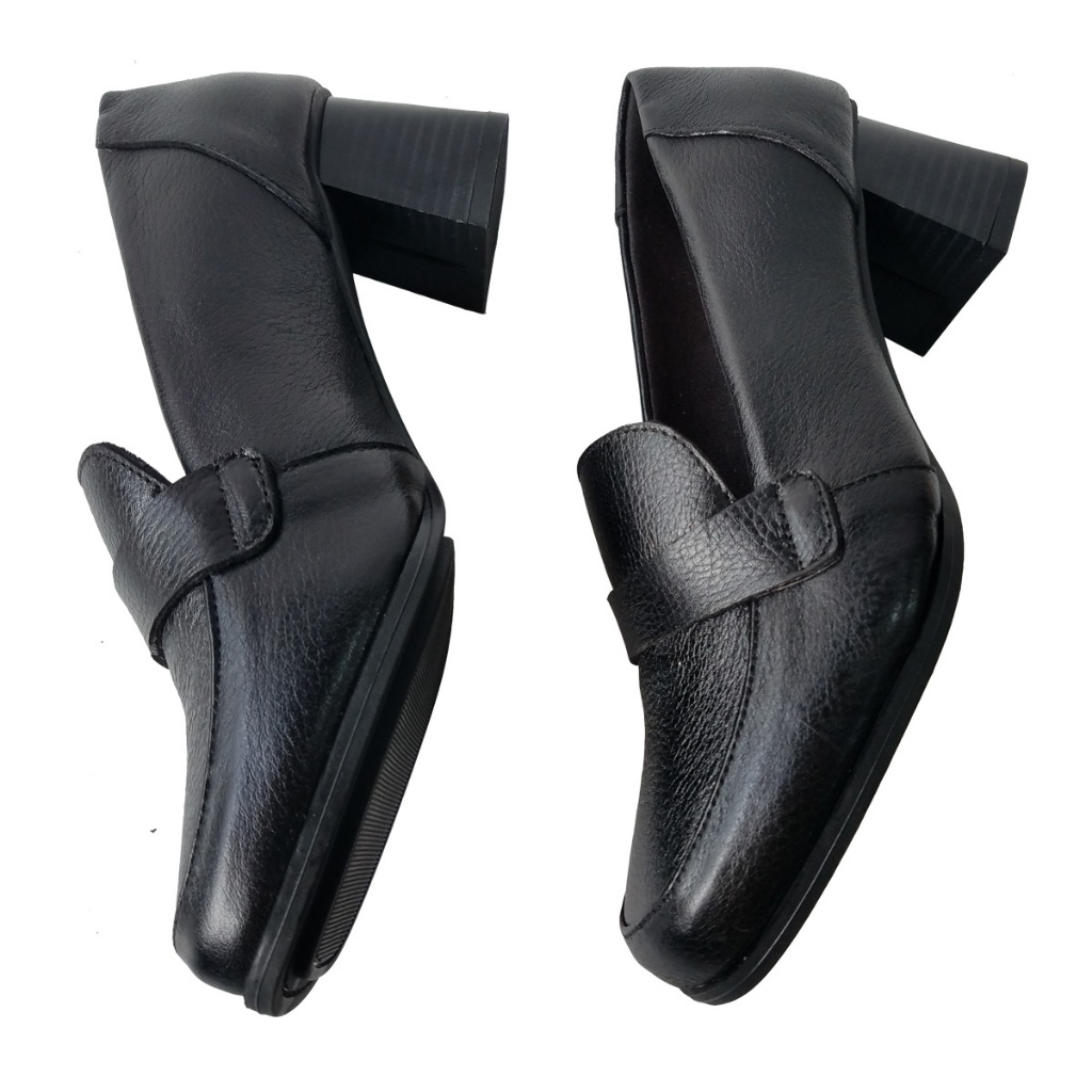 Giày cao gót nữ da bò thật BIGGBEN gót 5 cm HKD830