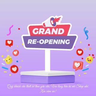 Hashtag Cầm Tay Khai Trương, Grand Open, Hashtag Chụp Ảnh, Chất Liệu Formex