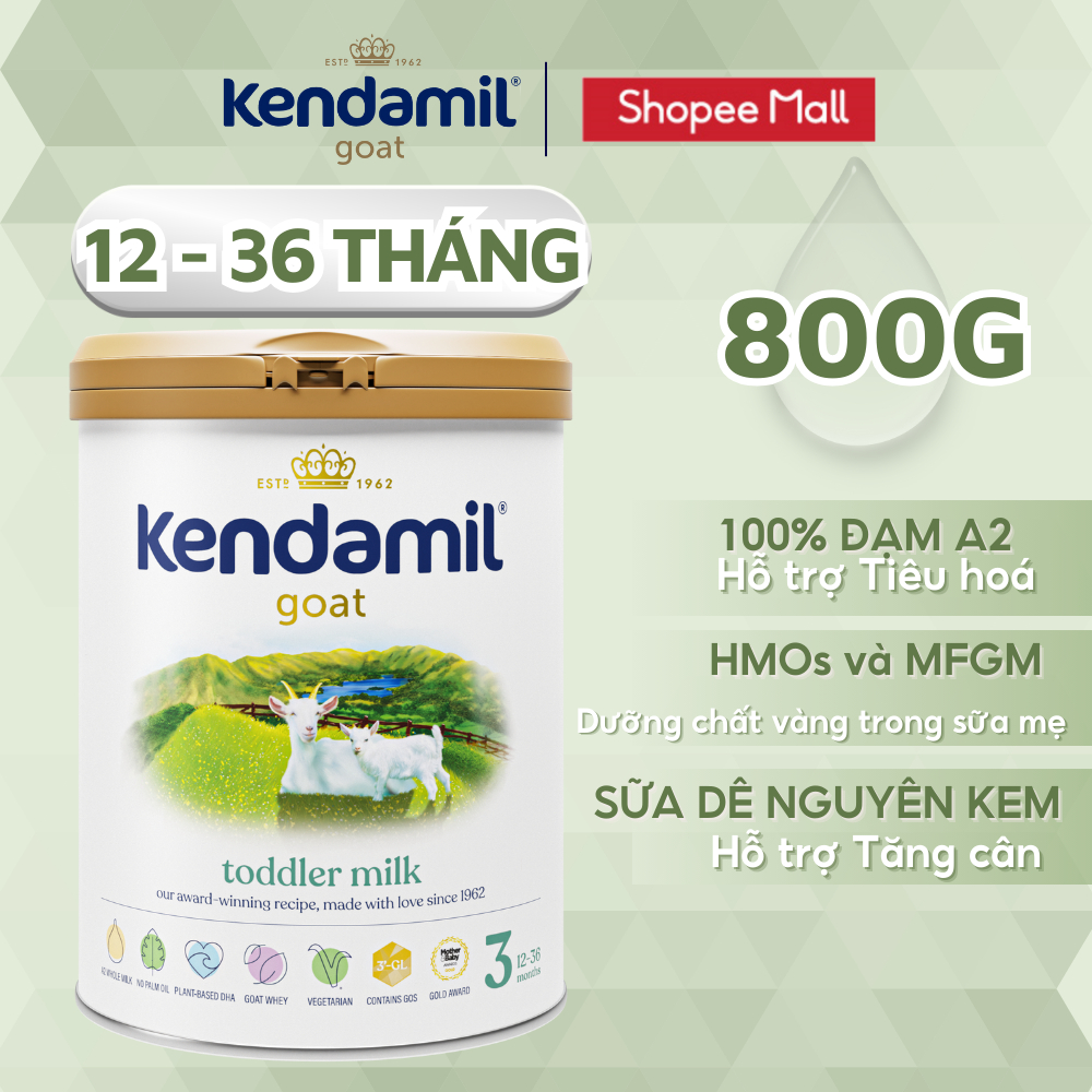 Ảnh Sữa công thức dê Kendamil Goat số 3 (800g) - Sữa Bột Nguyên Kem Đạm A2 cho bé hệ tiêu hóa nhạỵ cảm 1