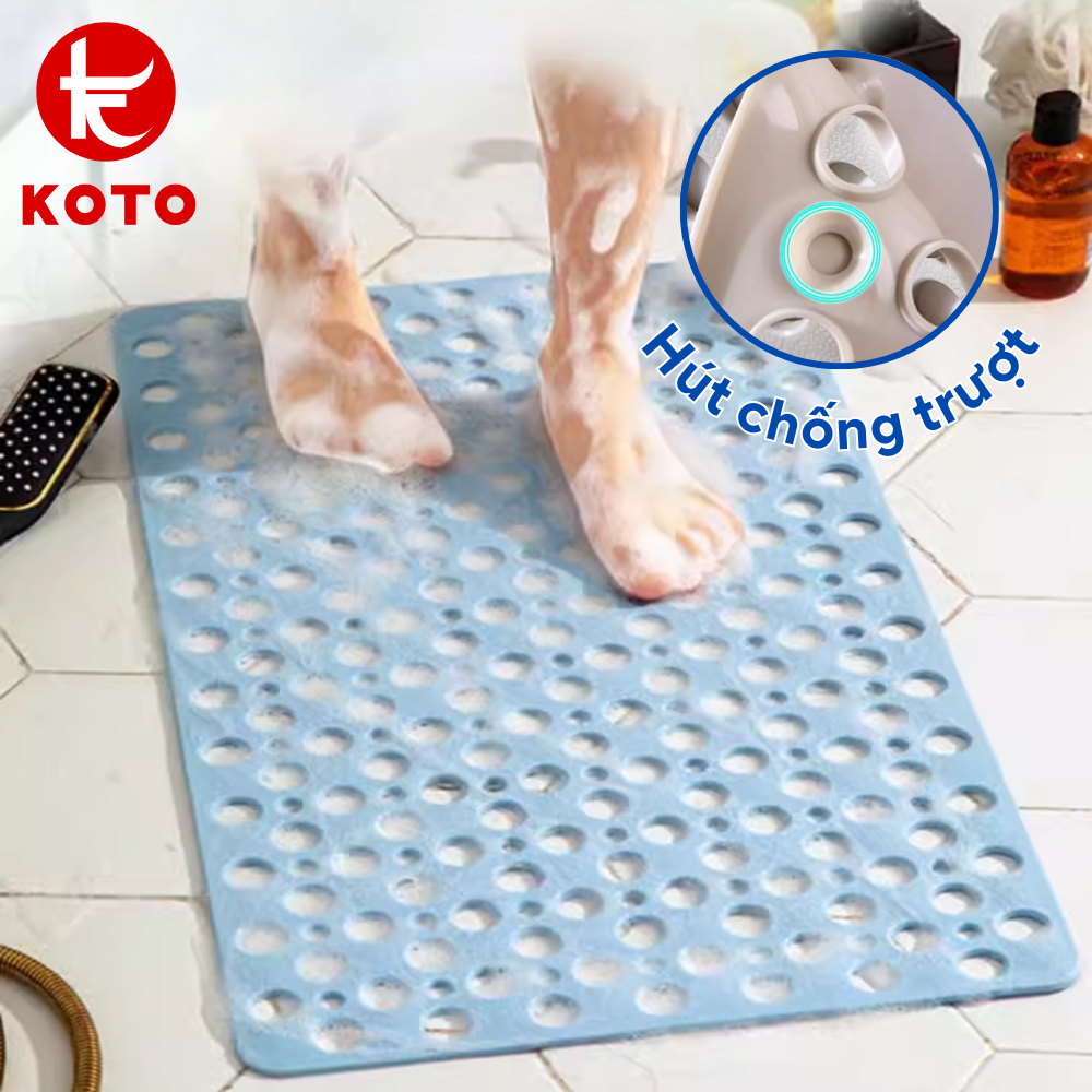 Thảm nhà tắm chống trơn trượt KOTO chất liệu cao su+PVC siêu bền,hít ...
