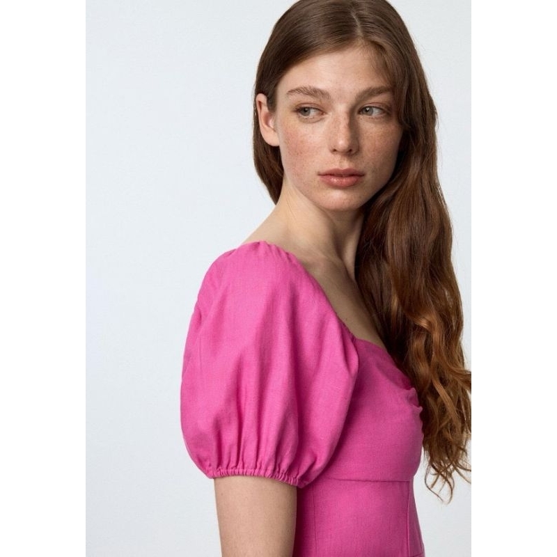 (Sale) Đầm maxi trơn, hoa Blu*Pepper* xẻ tà - dư xịn