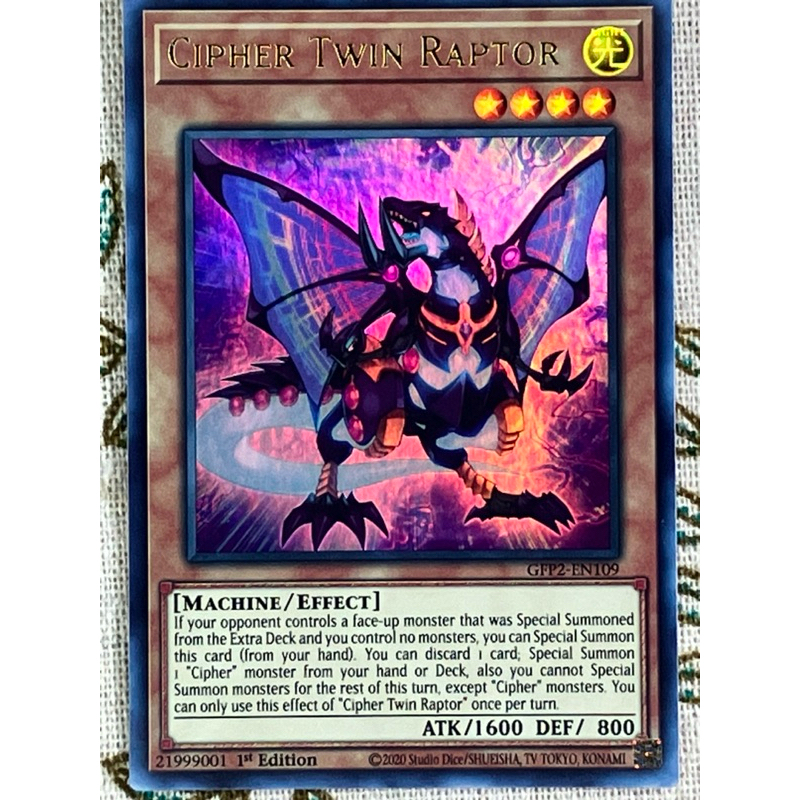 [LiLy_Yugioh] Lá bài Cipher Twin Raptor - GFP2-EN109 - Ultra Rare 1st ...