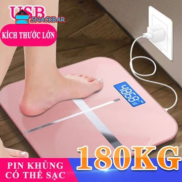 Cân điện tử SNACKBAR, Cân sức khỏe mặt kính cường lực hình chữ thập, Cân điện tử sức khỏe khả năng chịu tải cao 180kg