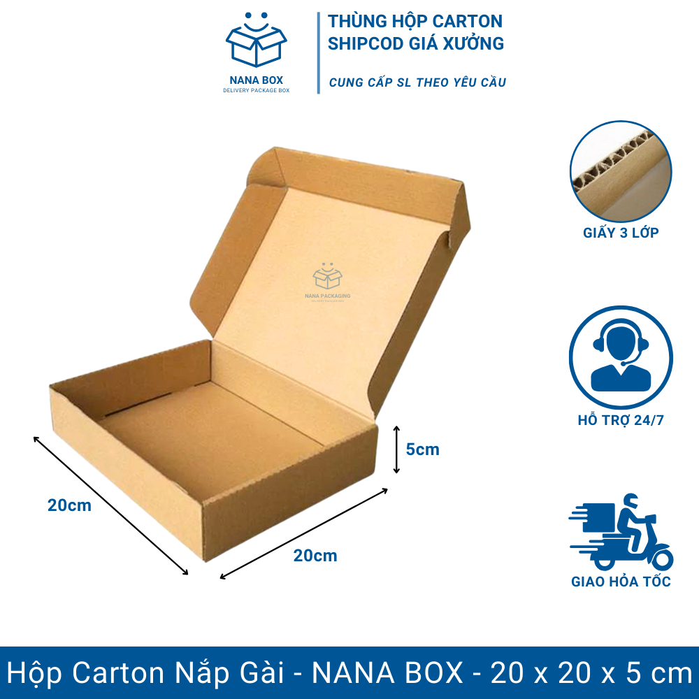 FREESHIP 20 Hộp Giấy Carton Nắp Gài Đóng Gói Hàng Hóa | Hộp Carton Lớn ...