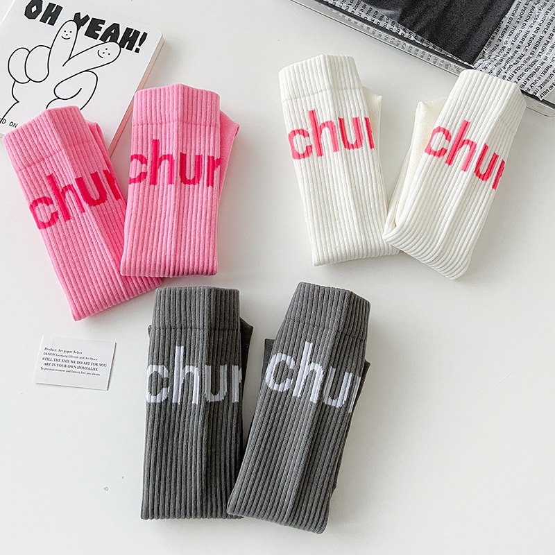 Vớ Tất nữ siêu cao cổ chữ CHUR phong cách dễ thương và xinh xắn