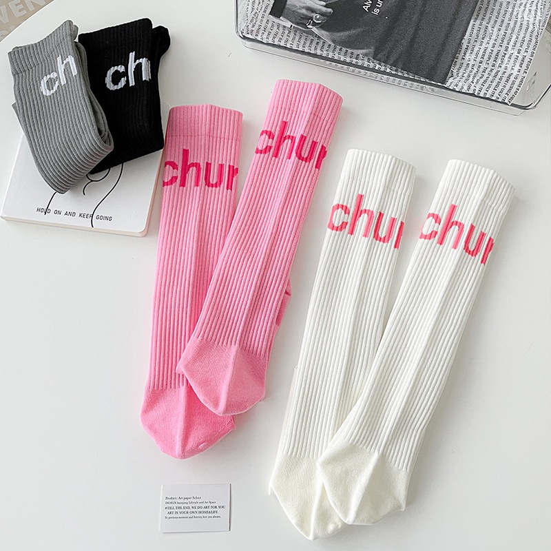 Vớ Tất nữ siêu cao cổ chữ CHUR phong cách dễ thương và xinh xắn