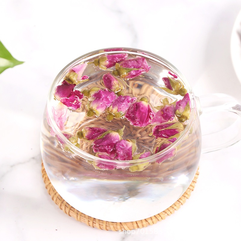 500g Trà nụ hoa hồng sấy khô màu hồng đẹp, lọc vụn giúp dưỡng da, chống lão hóa, ngủ ngon