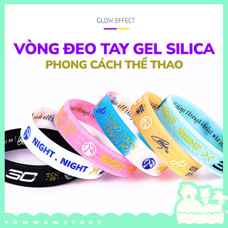 [Sẵn VN] 19cm Vòng Tay Thể Thao Huỳnh Quang Silicone Phong Cách Bóng Rổ Basketball Sport