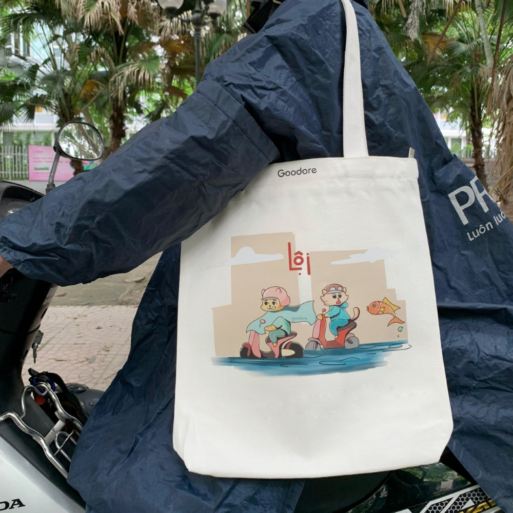 Túi tote vải canvas Goodore thiết kế Bộ sưu tập Phố Thị phong cách năng động cá tính