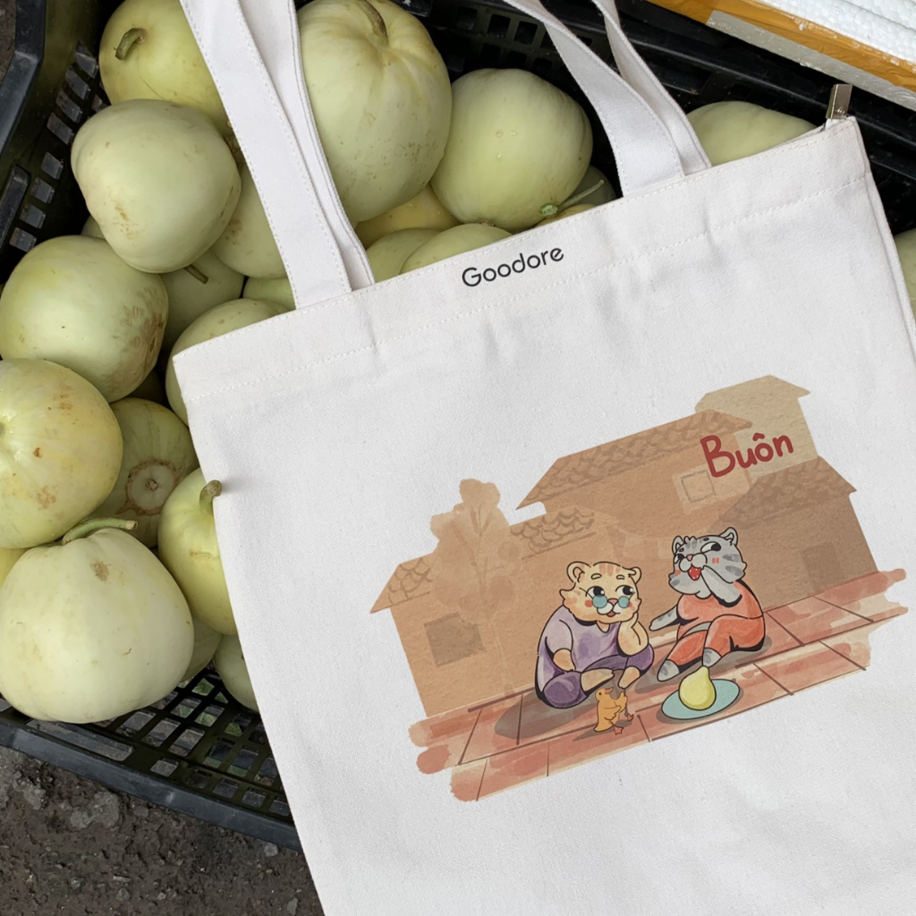 Túi tote vải canvas Goodore thiết kế Bộ sưu tập Phố Thị phong cách năng động cá tính
