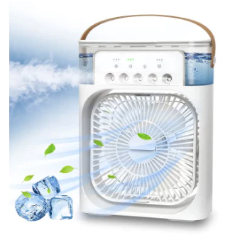 Quạt Đá Điều Hòa Hơi Nước Mini Để Bàn - Quạt Điều Hòa Mini Phun Sương Có Khay Chứa Đá Tiện Dụng