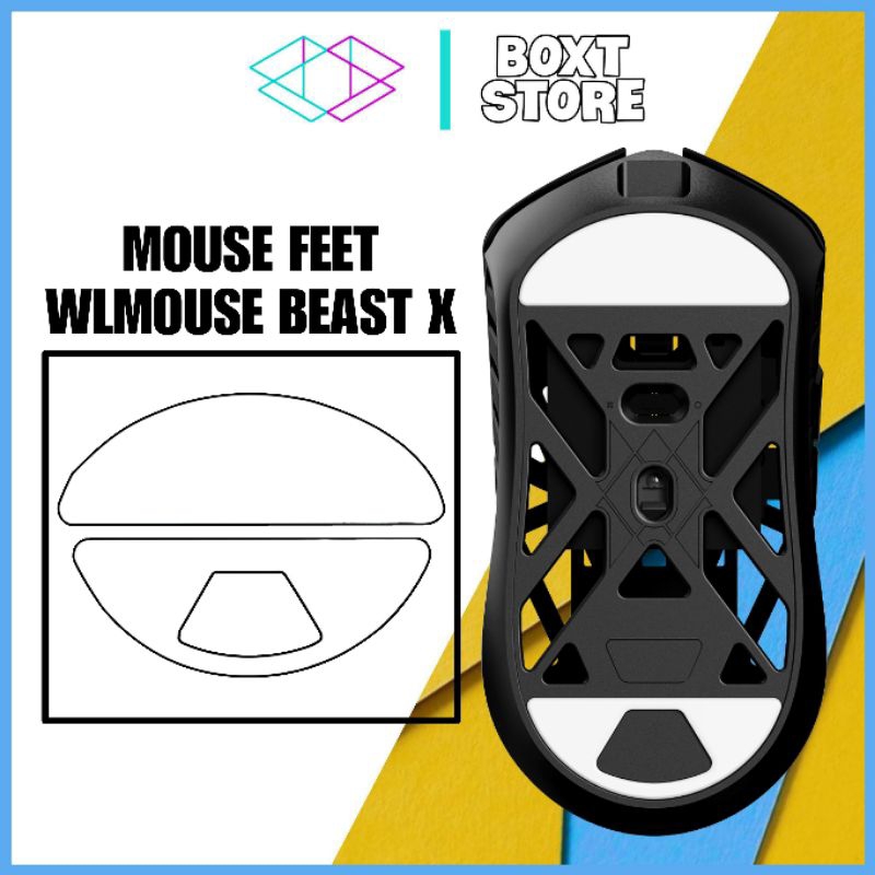 Mouse Feet PTFE WHITE ICE Cho Chuột Wlmouse Beast X Wireless Feet