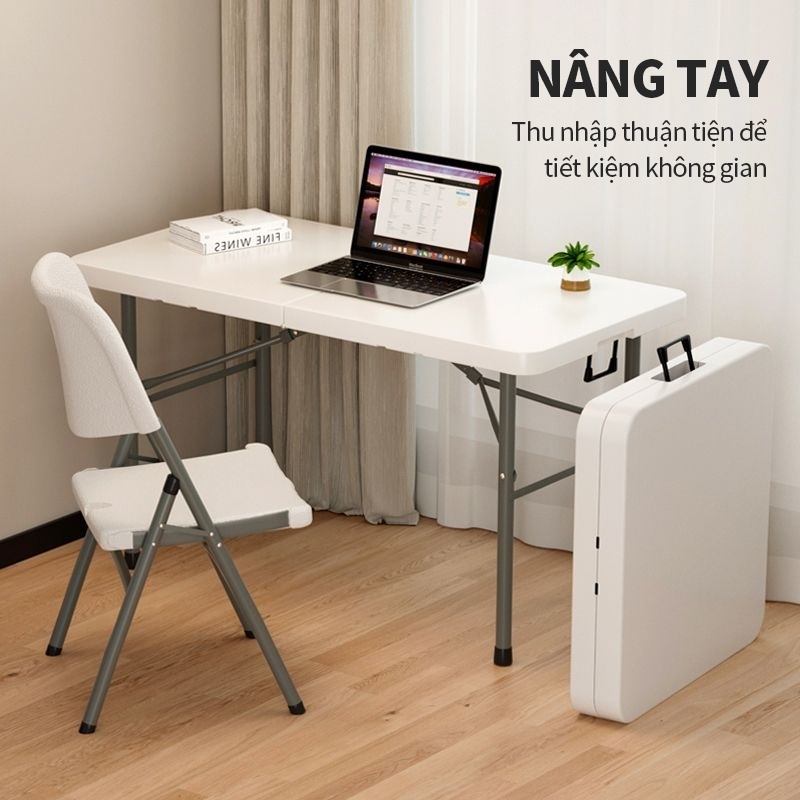 ICON Bàn gấp ngoài trời bàn dài sân bàn ăn đơn giản bàn ăn ngoài trời sân thượng căn hộ nhỏ bàn dài bàn ghế nhựa
