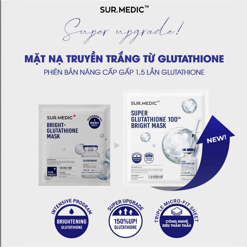 Ảnh Mặt Nạ Vi Sợi Dưỡng Da Chuyên Biệt SUR.MEDIC Mask 30g/miếng 1