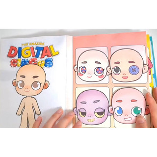 Đồ chơi Bóc dán Rạp xiếc thú vị mẫu 2 phong cách Avatar world - Búp bê giấy Pighandmade