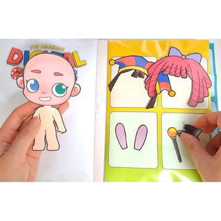 Đồ chơi Bóc dán Rạp xiếc thú vị mẫu 2 phong cách Avatar world - Búp bê giấy Pighandmade