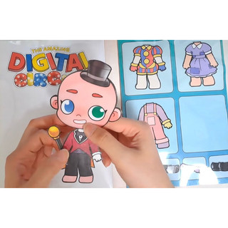 Đồ chơi Bóc dán Rạp xiếc thú vị mẫu 2 phong cách Avatar world - Búp bê giấy Pighandmade