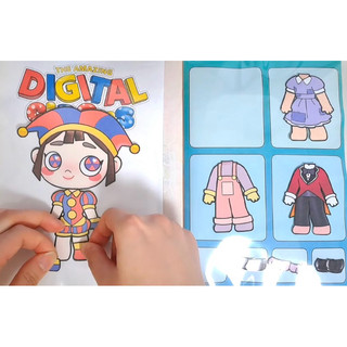 Đồ chơi Bóc dán Rạp xiếc thú vị mẫu 2 phong cách Avatar world - Búp bê giấy Pighandmade