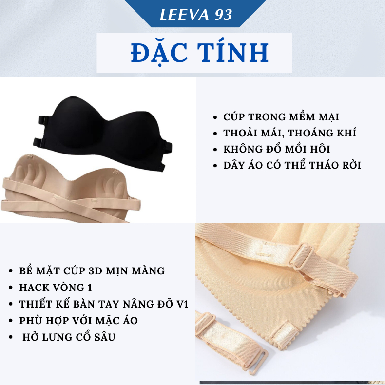 Áo lót nữ cúp ngực bàn tay cao cấp đúc su nâng vòng 1 có gọng trong chống tụt hở vai hàng xịn AN08