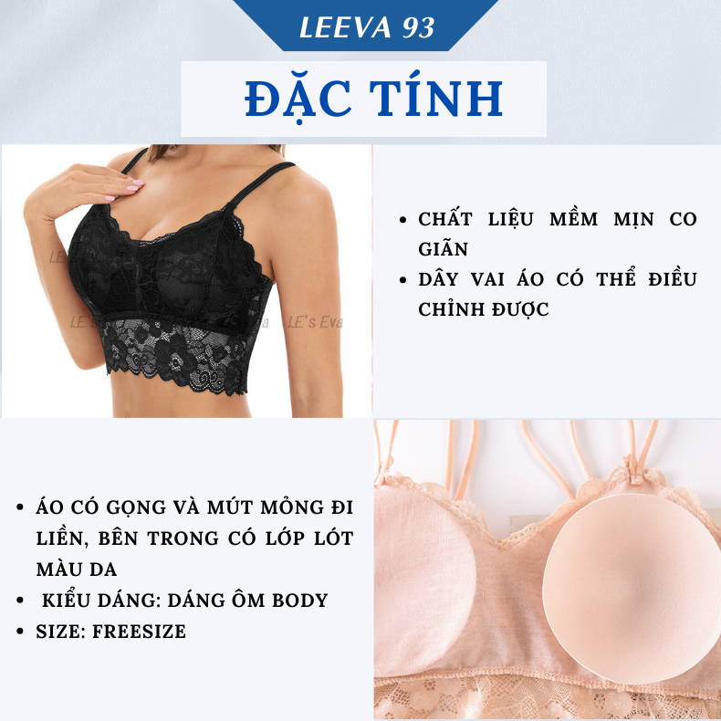 Áo bra corset bralette ren mềm không gọng có đệm ngực mỏng sexy sang chảnh AN07
