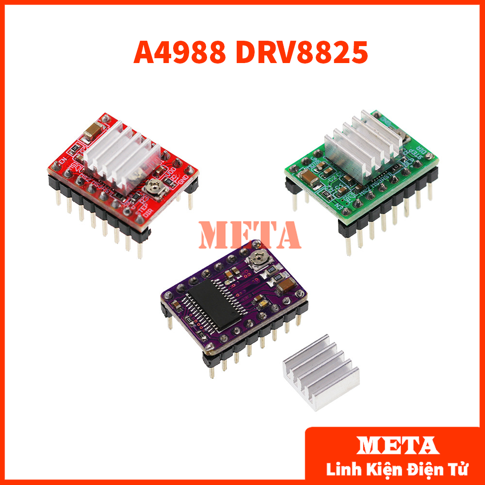 Module động cơ bước + bộ tản nhiệt A4988 DRV8825 cho máy in 3D Skr V1.3 ...