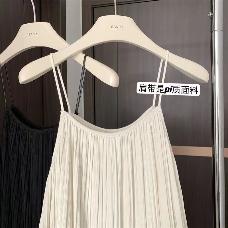 Đầm váy maxi 2 dây dáng dài thiết kế xếp ly hàng Quảng Châu phong cách tỷ tỷ [FREESHIP] SP102